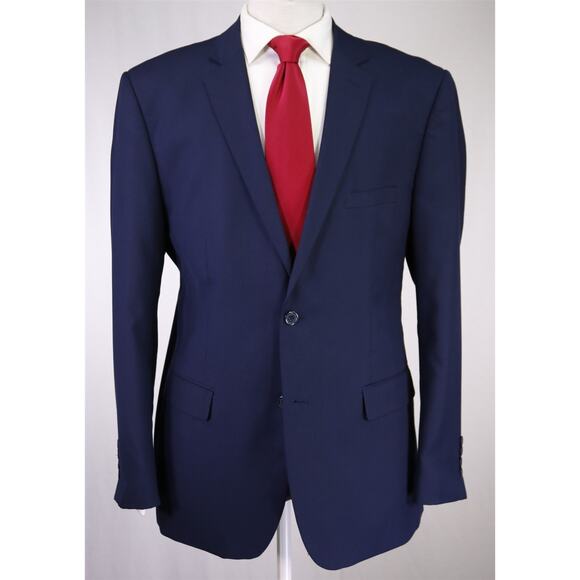 Alain Dupetit Dark Royal Navy Blue 2-Btn Modern Fit Suit 44R - Picture 2 of 10